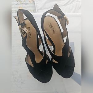 Michael Kors Black Strappy Heels